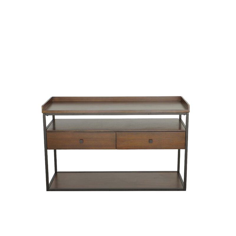 Sofa/Console Table, Cinnamon/Black