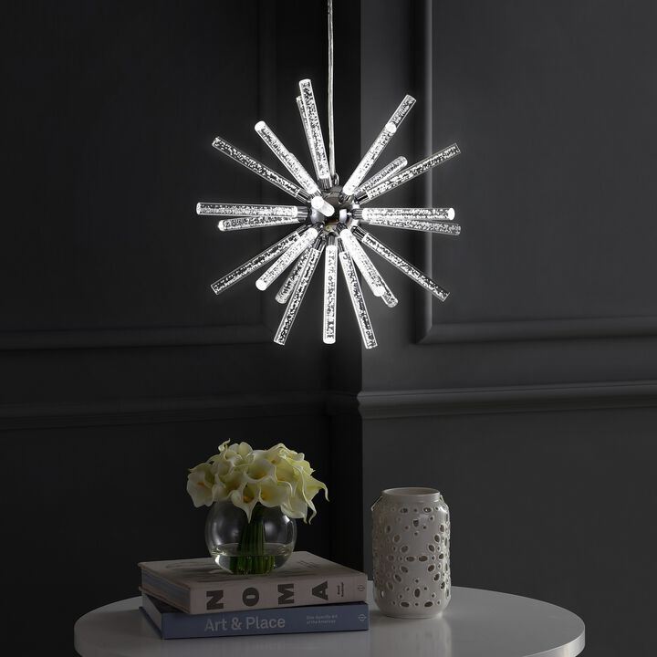 Soyuz 19.5" Adjustable Integrated LED Starburst Metal/Acrylic Pendant