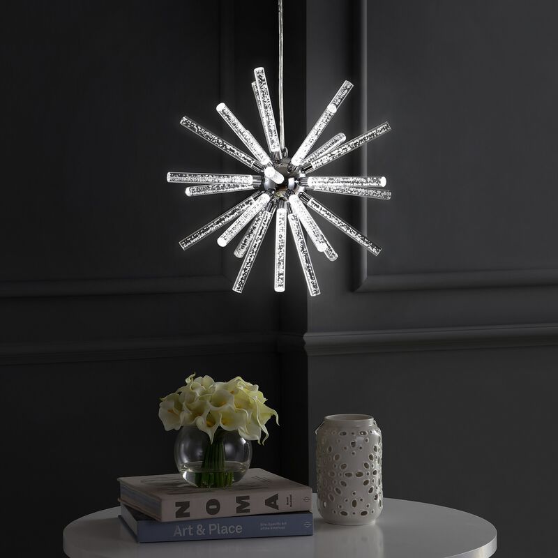 Soyuz 19.5" Adjustable Integrated LED Starburst Metal/Acrylic Pendant