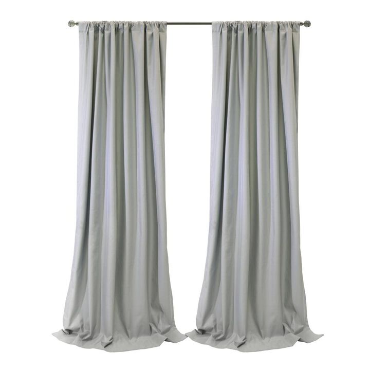 Thermaplus Brooklyn Blackout Dual Header Elegant Vertical Linear Texture Complete Privacy Curtain Panel Grey