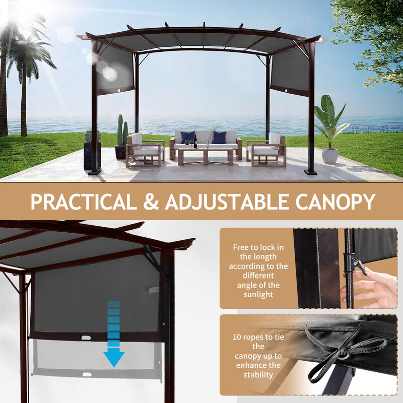 Freestanding Outdoor Rectangular Pergola for Backyard, Deck, and Patio