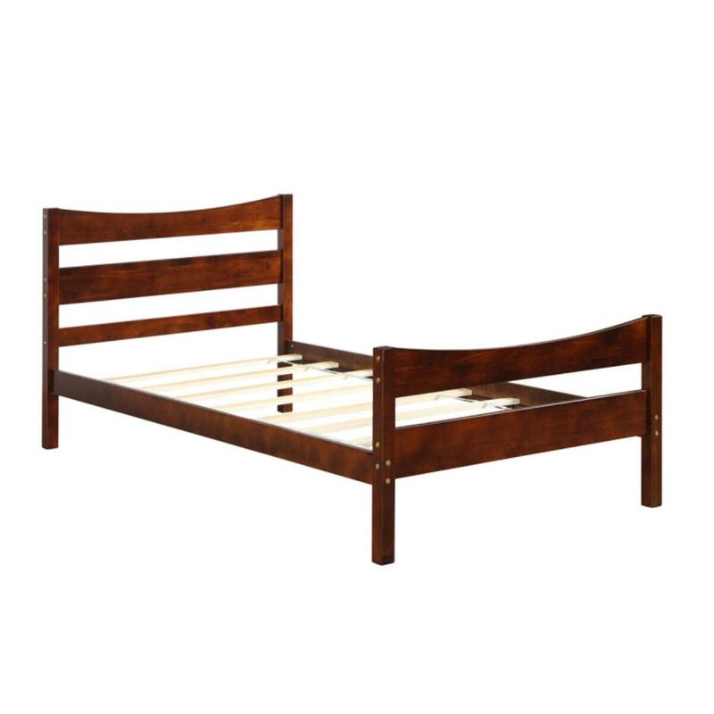 Hivvago Rustic Style Platform Bed Frame with Headboard and Footboard