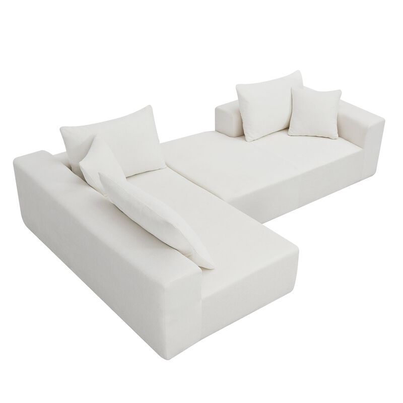 MONDAWE Modular Sectional Living Room Sofa Set, Modern Minimalist Style Couch, L-Shape Upholstered Sleeper Sofa for Living Room, Bedroom