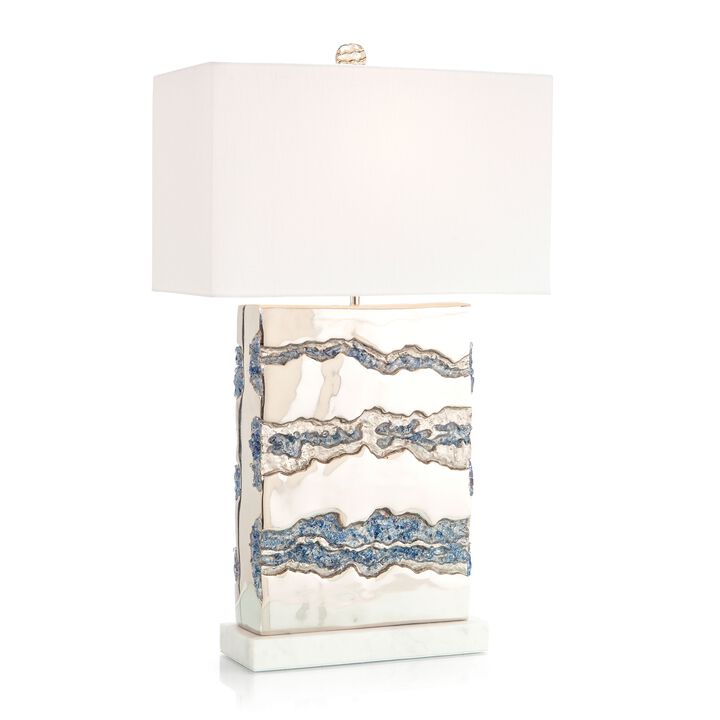 Glass Geode Table Lamp