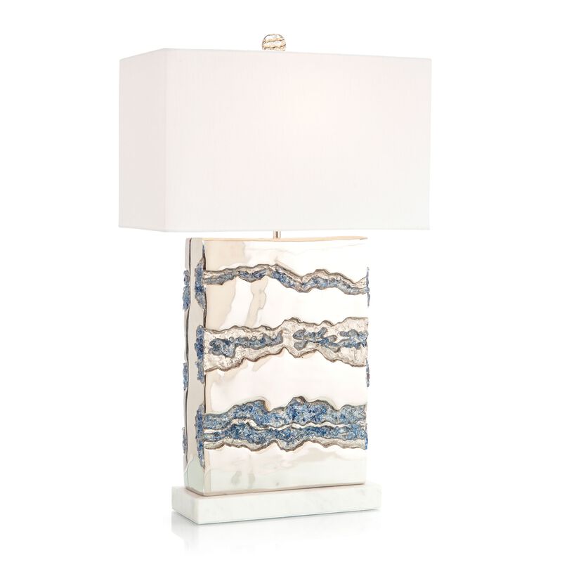 Glass Geode Table Lamp