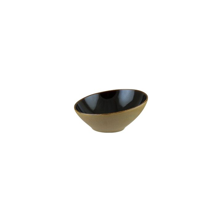 Sphere Earth dia.7.25" h:3.25" 15 oz. Round Black Porcelain Bowl