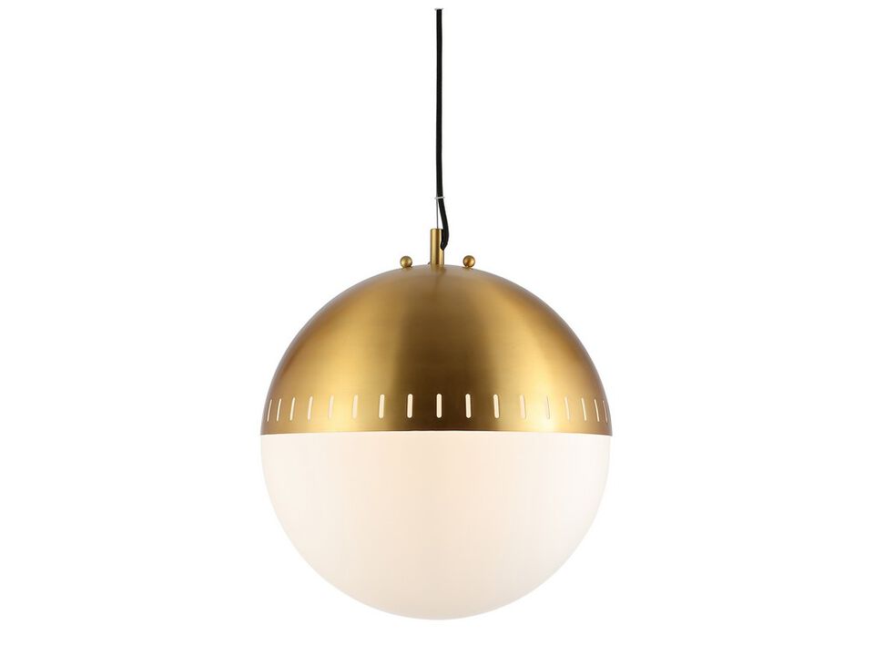 Remy Adjustable Iron/Glass Art Deco Mid-Century Globe LED Pendant