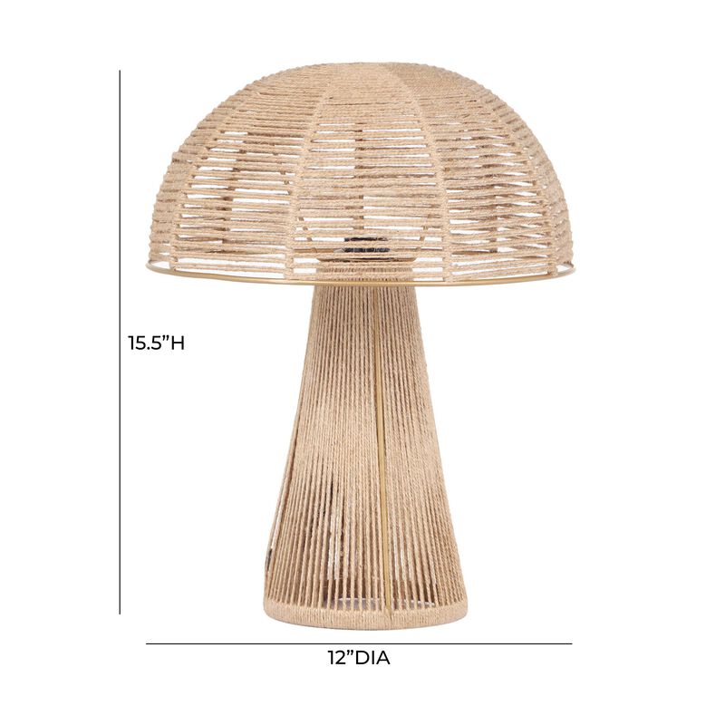 Oddy Black Jute Table Lamp
