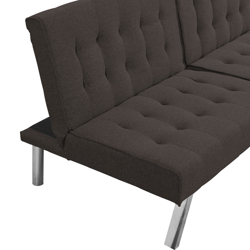 Wood Frame, Stainless Leg, Futon, Sofa Bed