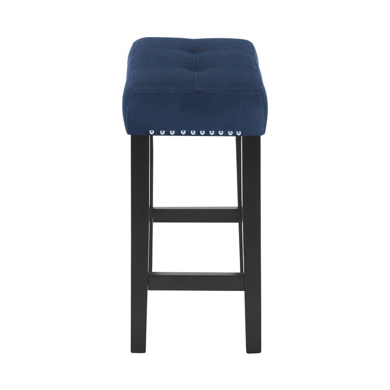 New Classic Furniture Furniture Celeste 4-Piece Faux Marble & Wood Bar Set in Blue