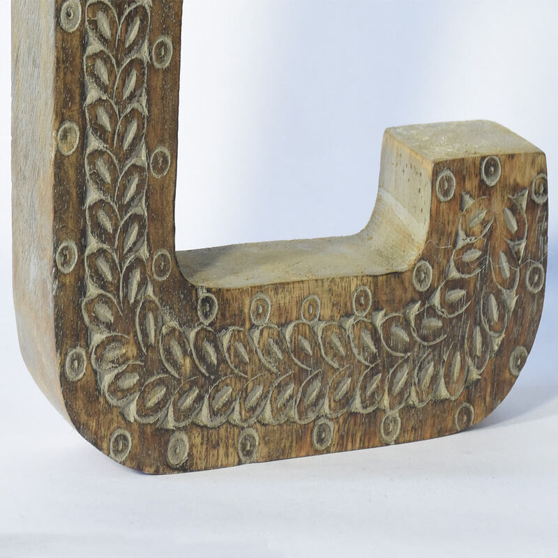 Vintage Gray Handmade Eco-Friendly "C" Alphabet Letter Block For Wall Mount & Table Top D�cor