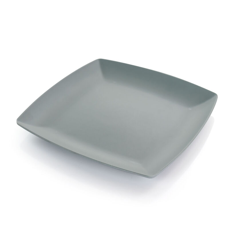 Gibson Home Grayson 4 Piece 8.5 Inch Square Melamine Dessert Plate Set in Assorted Colors