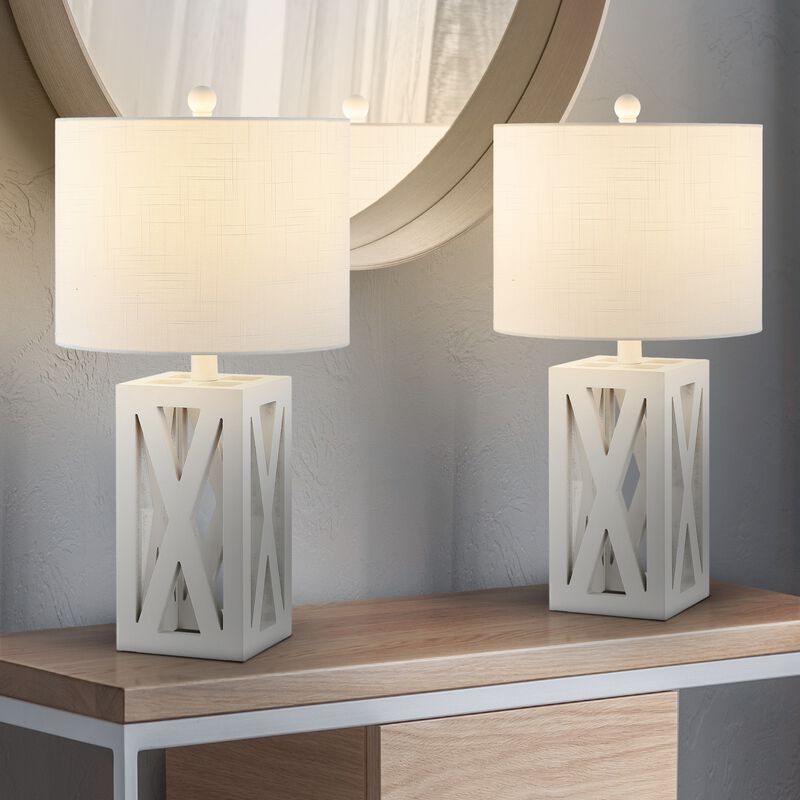 Stewart Farmhouse Wood LED Table Lamp
