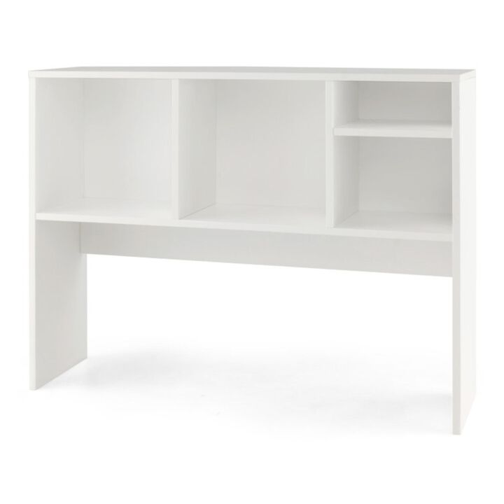Hivvago Computer Desktop Bookcase with 4 Cubbies and Open Back Compartment