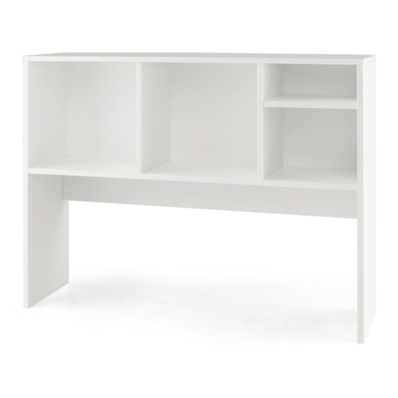 Hivvago Computer Desktop Bookcase with 4 Cubbies and Open Back Compartment