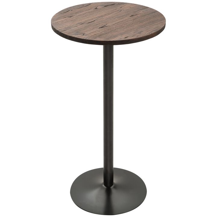 Industrial Chic Table: 42" Bar Height Round with Weathered Wood Top