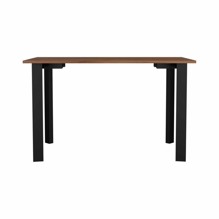 Preston Rectangle Writing Desk With Steel Legs Mahogany