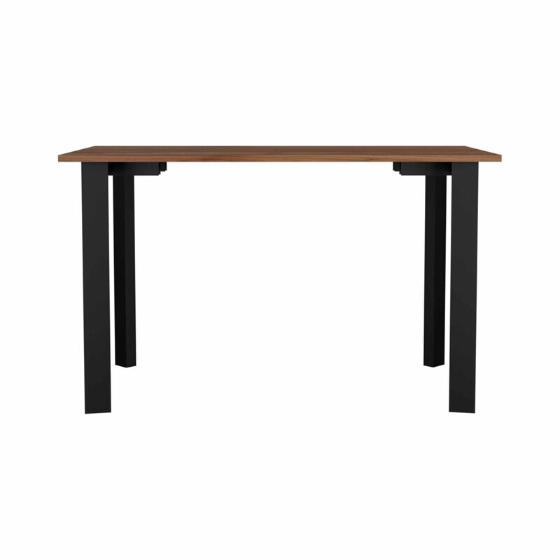Preston Rectangle Writing Desk With Steel Legs Mahogany