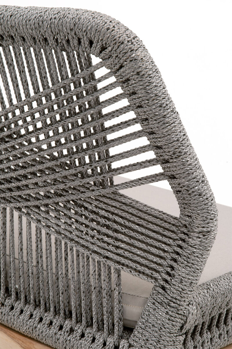 Loom Outdoor Counter Stool in Platinum