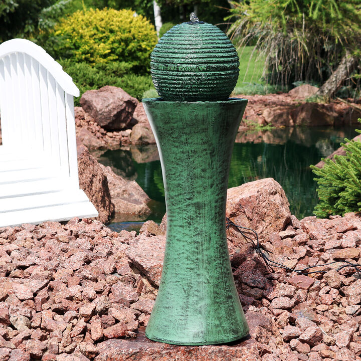Sunnydaze Desert Spring Solar Water Fountain with Battery/Pump - 30 in