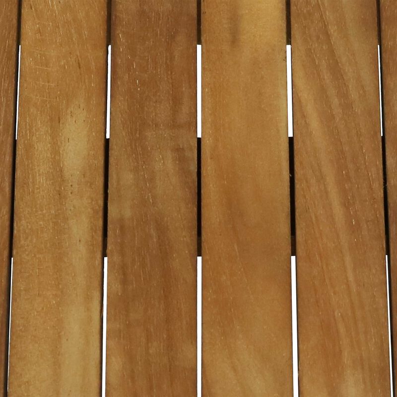 Sunnydaze Nantasket Solid Teak Wood 3-Piece Folding Bistro Set - Brown