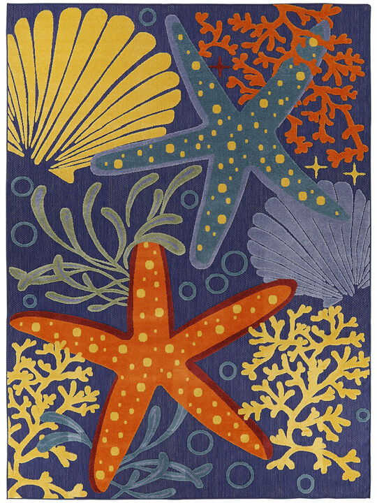 Aloha ALH24 Navy/Multicolor 9' x 12' Rug