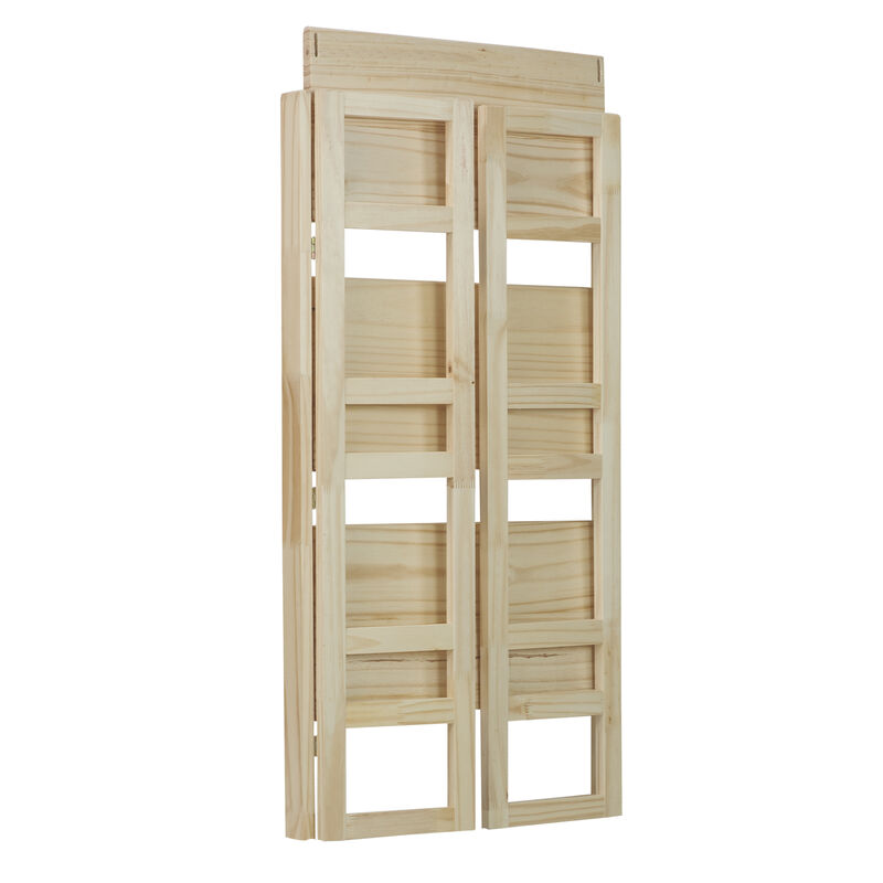 Casual Home 3-Shelf Folding Student Bookcase (20.75" Wide)-Natural