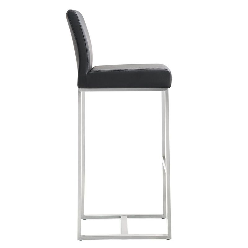 Belen Kox Black Stainless Steel Barstool Set, Belen Kox