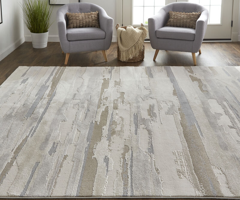 Vancouver 39FEF Ivory/Tan/Brown 4' x 6' Rug
