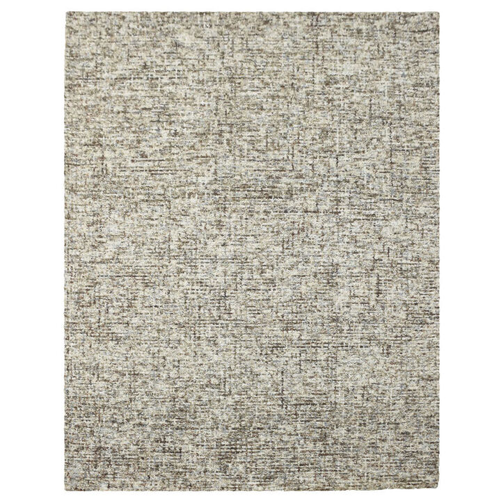 RUGSOTIC CARPETS HAND TUFTED WOOL ECO-FRIENDLY AREA RUGS  - 8'x10', Rectangle Shape, Dark Brown & Beige, Solid Plain Design, High Pile Handmade Area Rugs for Living Room, Bed Room (KWC111)