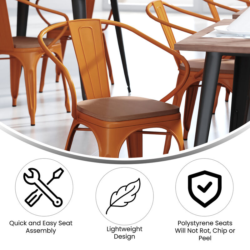 Metal Colorful Restaurant Chairs