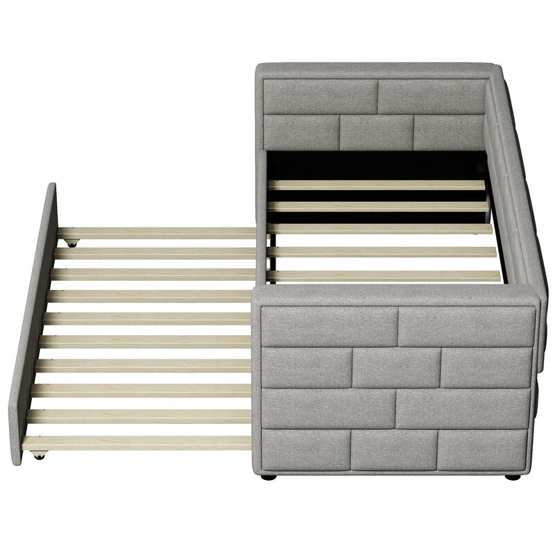 Merax Upholstered Daybed with Padded Back