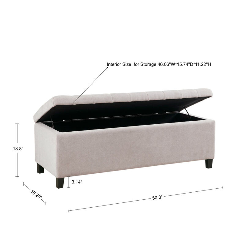 Shandra Tufted Top Storage Bench