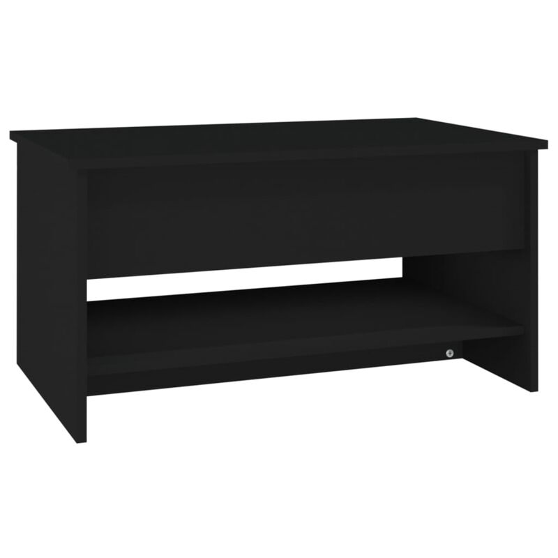 vidaXL Coffee Table Black 31.5"x19.7"x15.7" Engineered Wood