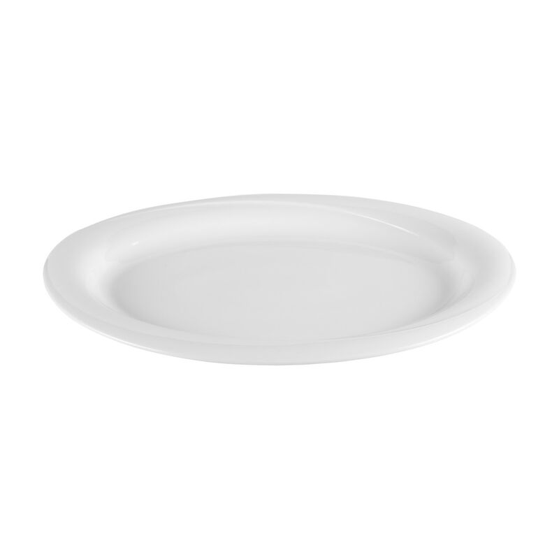 Porcelain X-tanbul 15.25" x 12" x h:1.5" Oval White Porcelain Platter