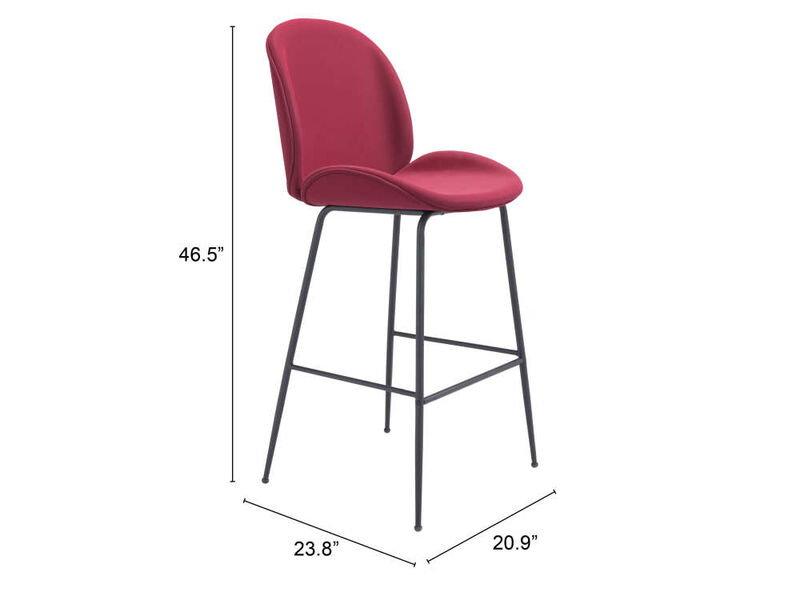 Miles Barstool Red