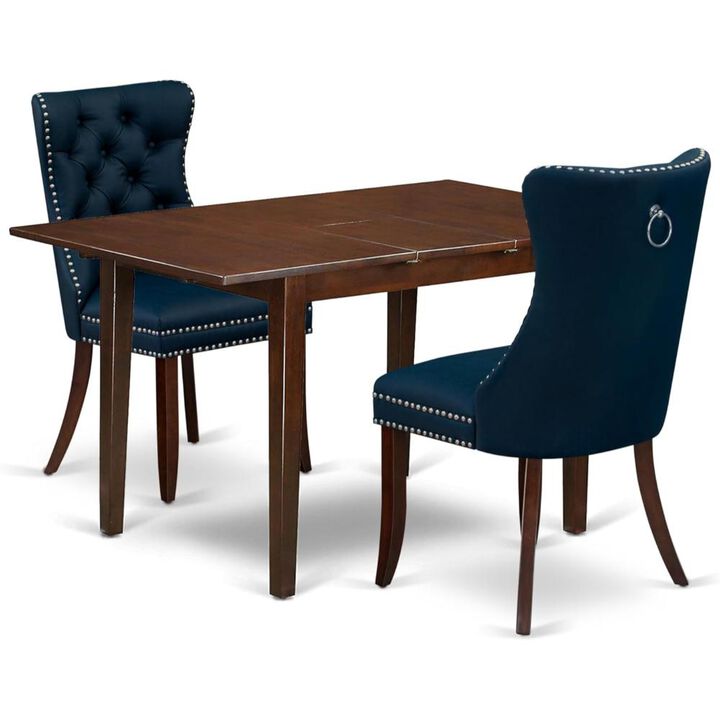 3 Piece Kitchen Table Set Consists of a Rectangle Dining Table