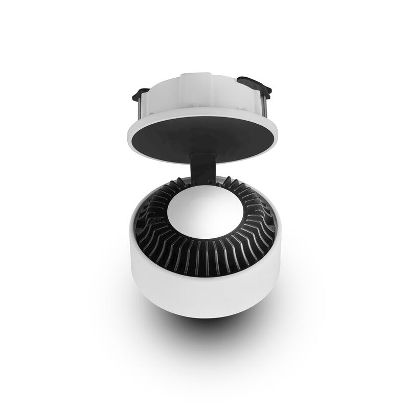 VONN Lighting LED Flush Mounted Adjustable Downlight, Stock Item Beam Angle 36, White