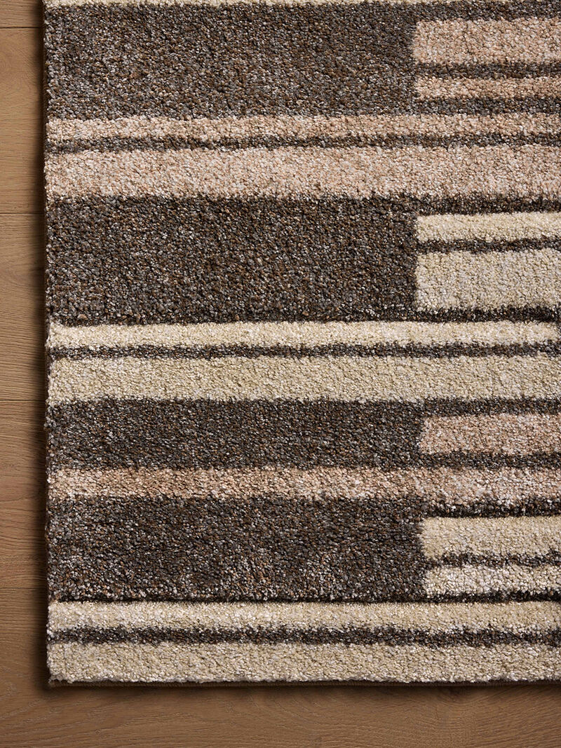 Silas SLA-08 Mocha / Champagne 18" x 18" Sample Rug by