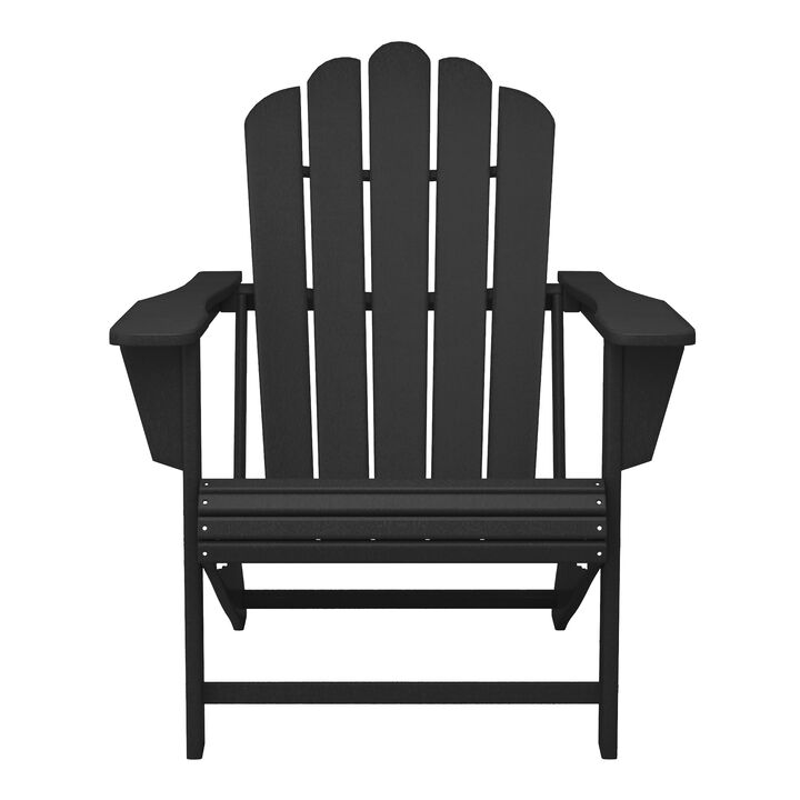 WestinTrends Outdoor Patio HDPE Adirondack Chair With Cup Holder