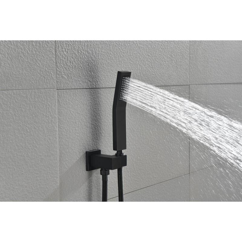 12" Rain Shower Head Systems Wall Mounted Shower With 12 In. X 20 In. Shower Niche