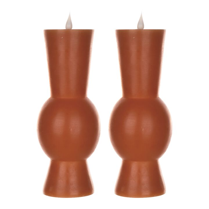 Simplux LED Designer Candle with 4 and 8 Hour Timer for Timed Ambient Lighting (Set of 2)