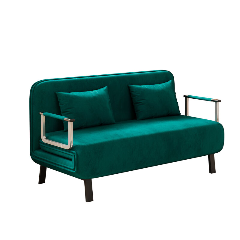 Merax Tri-Fold Sleeper Sofa  Loveseat with Adjustable Backrest