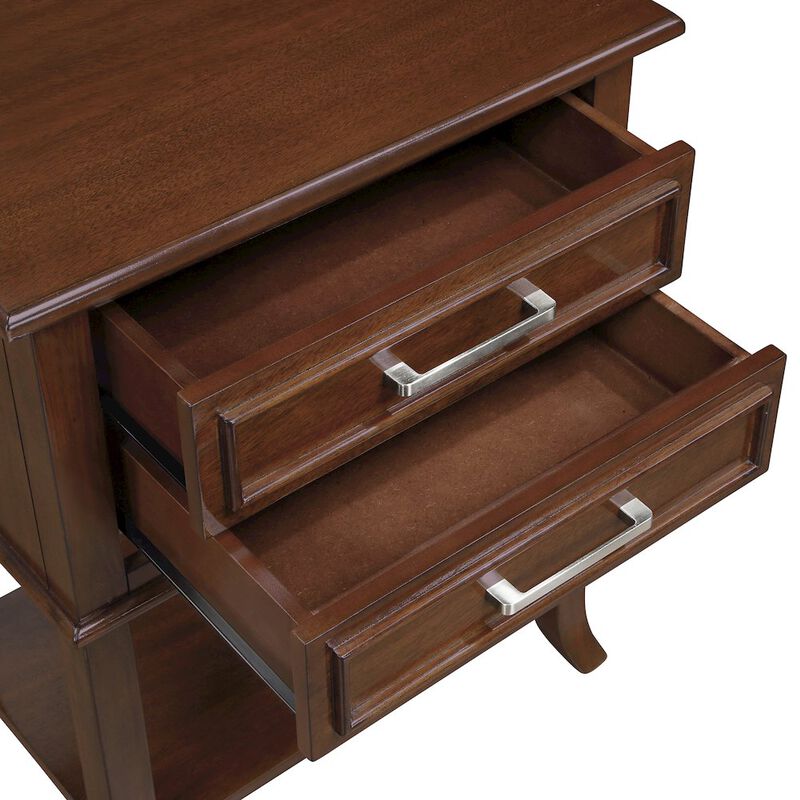 Convenience Concepts Sydney 2 Drawer End Table with Shelf