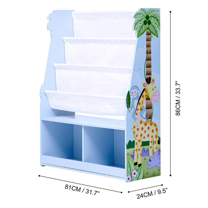 Fantasy Fields - Sunny Safari Book Rack Storage Kids Display Bookshelf