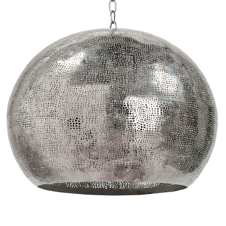 Pierced Metal Sphere Pendant
