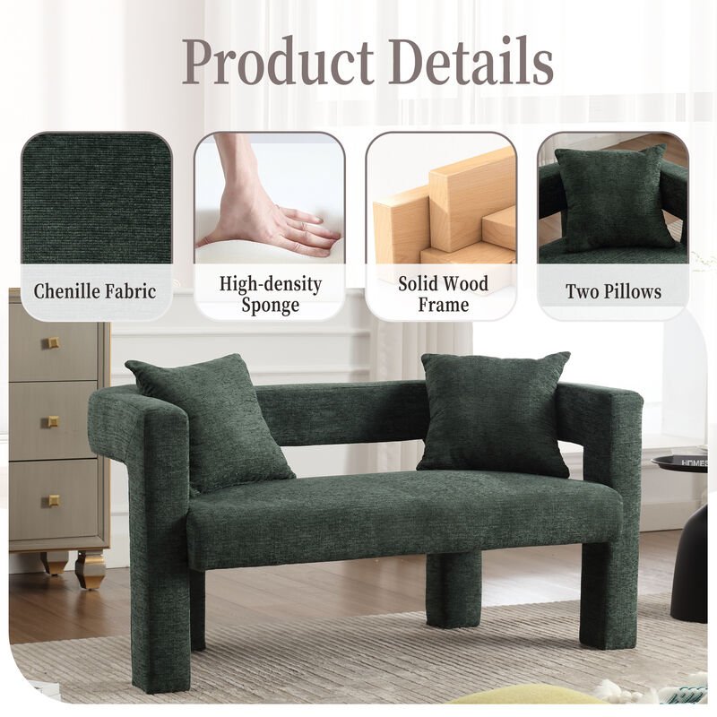 Merax Modern Chenille Loveseat Sofa