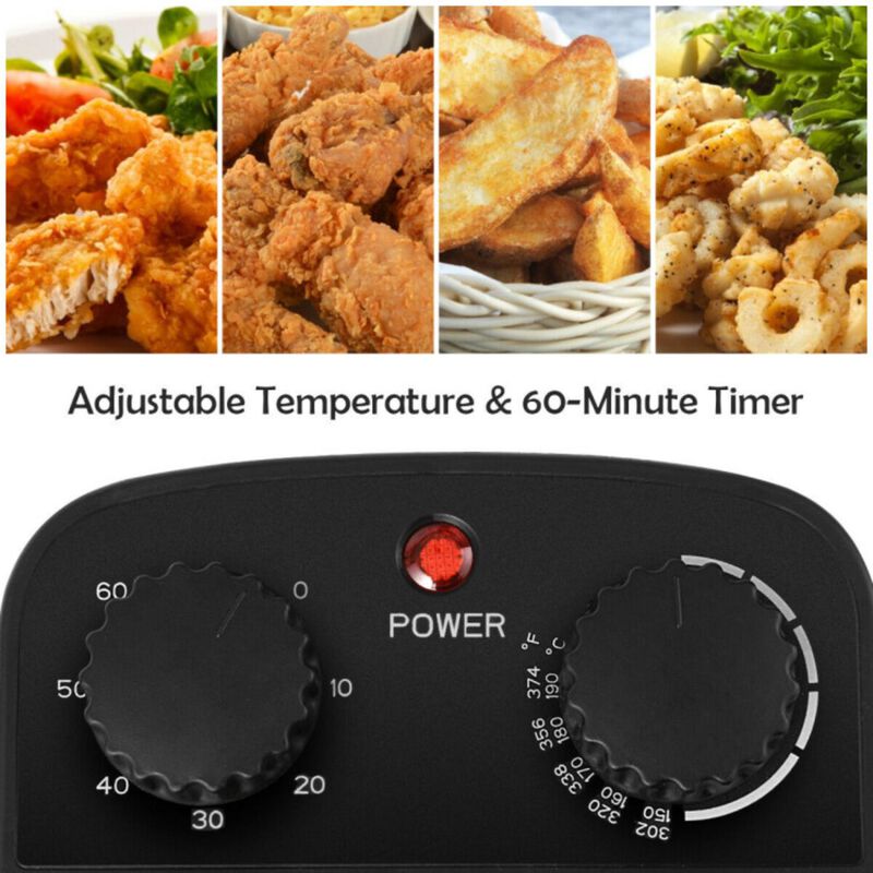 Hivvago 3.2 Quart Electric Stainless Steel Deep Fryer with Timer