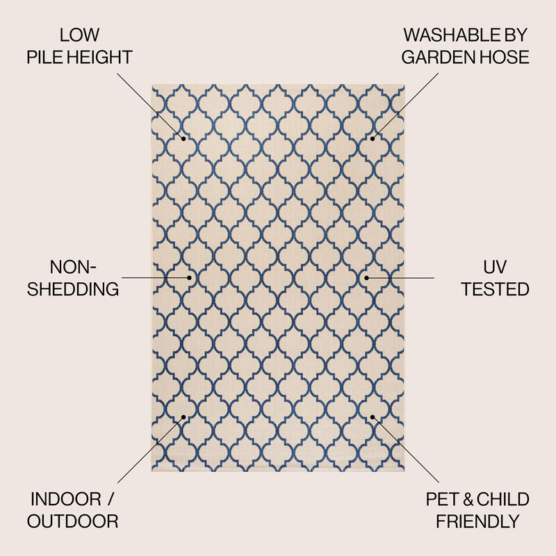Arabesque Ogee Trellis Indoor/Outdoor Area Rug