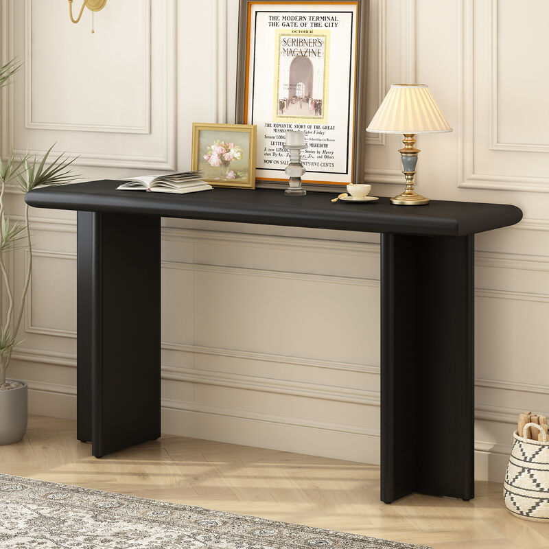 Merax Modern Entryway Console Table with L-Shaped Legs